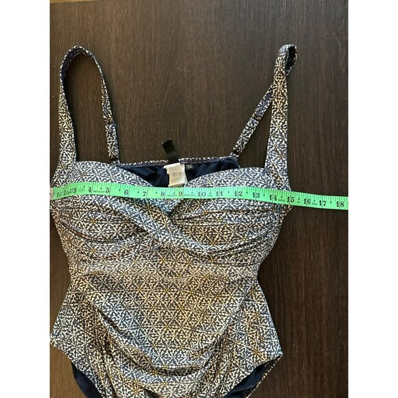 Niptuck Nautical Foil Printed Joanne One-Piece Swimsuit Multi-Fit Cup US 10 - Picture 9 of 12